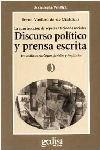 DISCURSO POLITICO Y PRENSA ESCRITA | 9788474326383 | VASILACHIS DE GIALDINO, IRENE