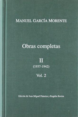 OBRAS COMPLETAS II | 9788476585009 | GARCIA MORENTE, MANUEL