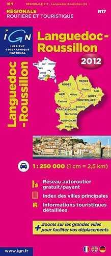 MAPA LANGUEDOC-ROUSSILLON R17 1:250.000-IGN REGIONALE 2012 | 9782758526261