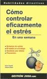 COMO CONTROLAR EFICAZMENTE EL ESTRES | 9788480887731 | COOPER, CARY