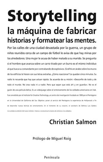 STORYTELLING LA MAQUINA DE FABRICAR HISTORIAS Y FORMATEAR .. | 9788483078358 | SALMON, CHRISTIAN