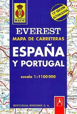 ESPAÑA Y PORTUGAL ESCALA 1:1100000 (GUSANILLO) | 9788424141219 | CARTOGRAFÍA EVEREST