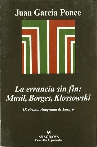 ERRANCIA SIN FIN MUSIL BORGES KLOSSOWKI, LA | 9788433900630 | GARCIA PONCE, JUAN