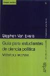 GUIA PARA ESTUDIANTES DE CIENCIA POLITICA | 9788474328615 | EVERA, STEPHEN VAN