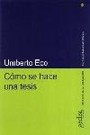 COMO SE HACE UNA TESIS HERRAMIENTAS UNIVERSITARIAS | 9788474328967 | ECO, UMBERTO