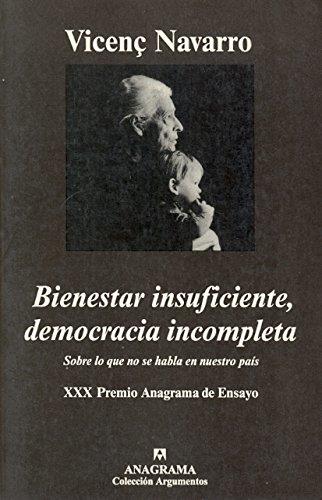 BIENESTAR INSUFICIENTE DEMOCRACIA INCOMPLETA | 9788433961747 | NAVARRO, VICENÇ