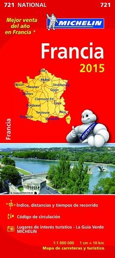 MAPA NATIONAL-FRANCIA (721)-2015 | 9782067199972 | VV AA