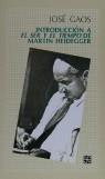 INTRODUCCION AL SER Y EL TIEMPO DE MARTIN HIDEGGER | 9788437503394 | GAOS, JOSE