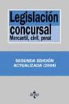 LEGISLACION CONCURSAL MERCANTIL CIVIL PENAL (2004) | 9788430940905 | ARROYO, IGNACIO