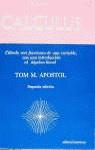 CALCULUS VOL.1 | 9788429150025 | APOSTOL, TOM M.