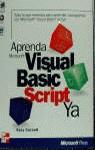 APRENDA VISUAL BASIC SCRIPT C/D | 9788448120047 | CORNELL, GARY