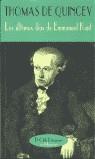 ULTIMOS DIAS DE EMMANUEL KANT, LOS (CD 149) | 9788477023272 | QUINCEY, THOMAS DE