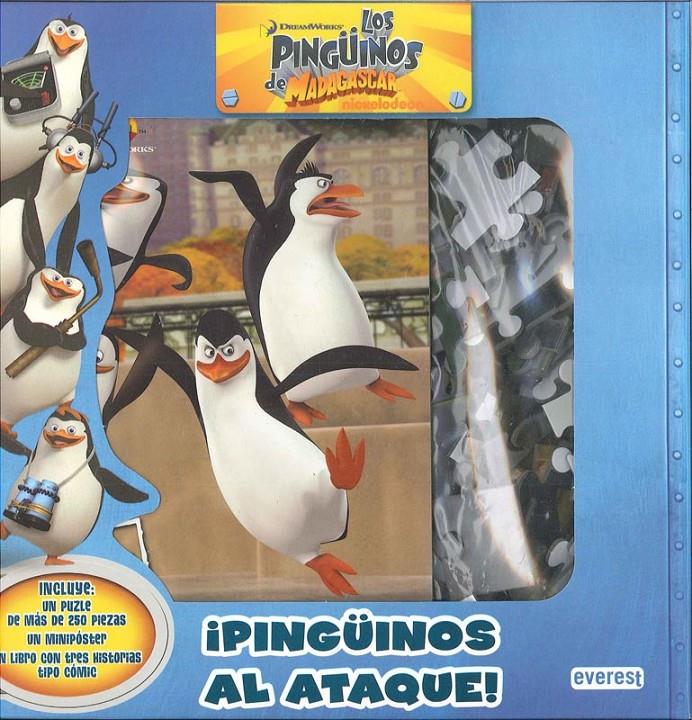 ¡PINGÜINOS AL ATAQUE! CAJA REGALO CON LIBRO CON PUZLE GIGANTE Y MINIPÓSTER | 9788444168814 | DREAMWORKS ANIMATION SKG.