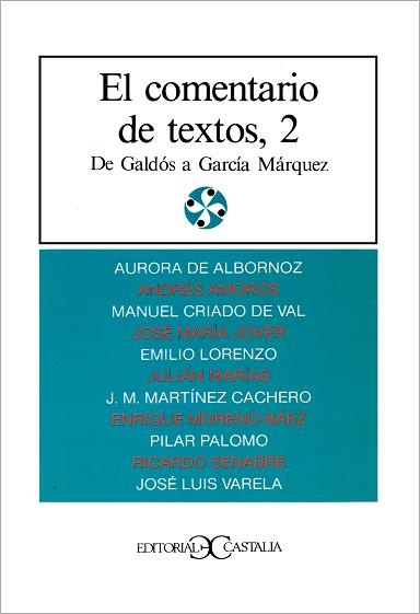 COMENTARIO DE TEXTOS 2 EL | 9788470391767 | AMORÓS, ANDRÉS, PR.