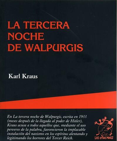 TERCERA NOCHE DE WALPURGIS | 9788496584358 | KRAUS, KARL