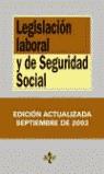 LEGISLACION LABORAL Y DE SEGURIDAD SOCIAL (2003) | 9788430940172 | VARIS