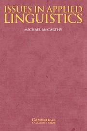 ISSUES IN APPLIED LINGUISTICS | 9780521585460 | MCCARTHY, MICHAEL