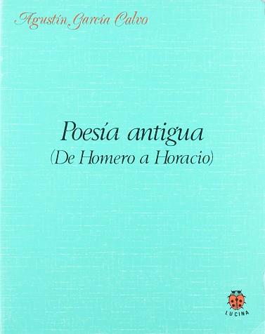 POESIA ANTIGUA | 9788485708338 | HOMERO ... [ET AL.]