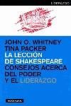 LECCION DE SHAKESPEARE, LA | 9788449310836 | WHITNEY, JOHN O.