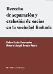 DERECHO DE SEPARACION Y EXCLUSION DE SOCIOS EN S.L | 9788481515367 | LEÑA FERNANDEZ, RAFAEL