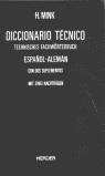 DICCIONARIO TECNICO ESPAÑOL-ALEMAN TOMO II % | 9788425407055 | MINK, HERMANN