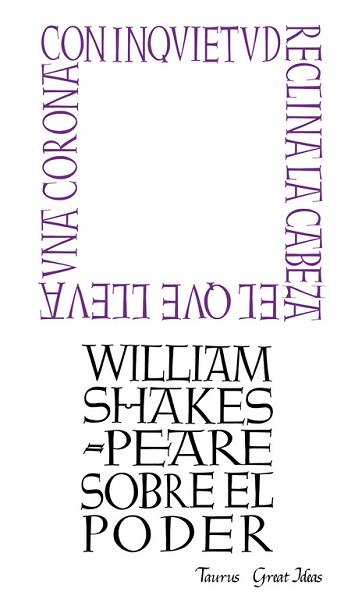 SOBRE EL PODER (SERIE GREAT IDEAS 7) | 9788430600274 | SHAKESPEARE, WILLIAM