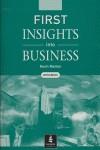 FIRST INSIGHTS INTO BUSINESS WB | 9780582334397 | MANTON, KEVIN