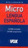 DICCIONARIO MICRO LENGUA ESPAÑOLA | 9788483322307 | VARIS