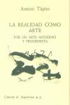 REALIDAD COMO ARTE LA | 9788460070382 | TAPIES, ANTONI