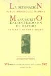 DETONACION - MANUSCRITO ENCONTRADO EN EL OLVIDO | 9788495418319 | RODRIGUEZ MEDINA, PABLO