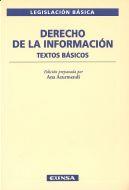 DERECHO DE LA INFORMACION TEXTOS BASICOS | 9788431316730 | AZURMENDI, ANA