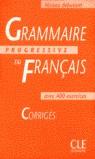 GRAMMAIRE PROGRESSIVE FRANÇAIS DEBUTANT CORRIGES | 9782090338591 | GREGOIRE, MAIA