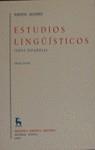 ESTUDIOS LINGÜISTICOS | 9788424901035 | ALONSO, AMADO