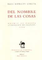 DEL NOMBRE DE LAS COSAS | 9788481912258 | MORALES GARCIA, RAUL