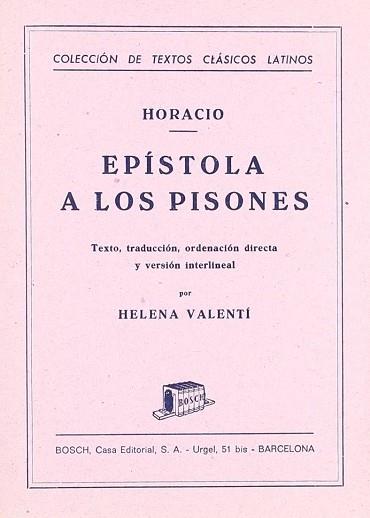 EPISTOLA A LOS PISONES (BILINGUE) | 9788471624680 | HORACIO FLACO, QUINTO