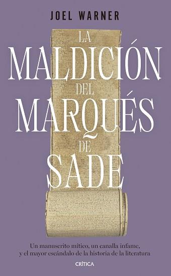 MALDICIÓN DEL MARQUÉS DE SADE | 9788491995876 | WARNER, JOEL