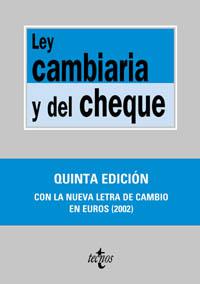 LEY CAMBIARIA Y DEL CHEQUE | 9788430913749 | ARROYO MARTINEZ, IGNACIO