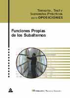 FUNCIONES PROPIAS DE SUBALTERNOS TEMARIO TEST Y SUPUESTOS | 9788466508391 | VARIS