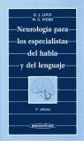 NEUROLOGIA PARA LOS ESPECIALISTAS DEL HABLA Y DEL LENGUAJE | 9788479034085 | LOVE, R.J.