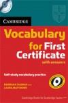 VOCABULARY FOR FIRST CERTIFICATE WITH ANSWERS | 9780521697996 | THOMAS, BARBARA / MATTHEWS, LAURA