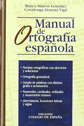 MANUAL DE ORTOGRAFIA ESPAÑOLA | 9788486408916 | MARCOS GONZALEZ, BLANCA