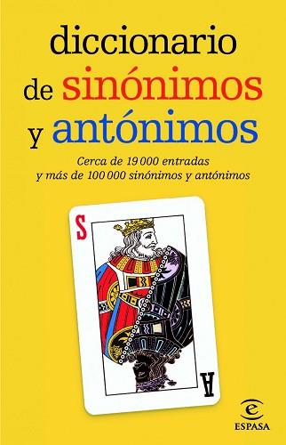 DICCIONARIO DE SINONIMOS Y ANTONIMOS | 9788467036893 | ESPASA CALPE