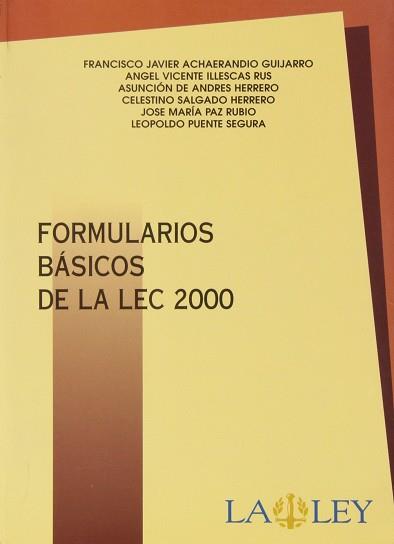 FORMULARIOS BASICOS DE LA LEC 2000 | 9788476959329 | VARIS