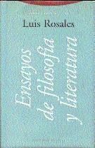 ENSAYOS DE FILOSOFIA Y LITERATURA | 9788481642063 | ROSALES, LUIS