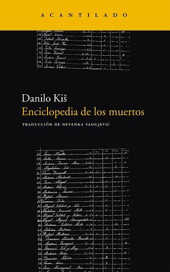 ENCICLOPEDIA DE LOS MUERTOS | 9788496834590 | KIS, DANILO