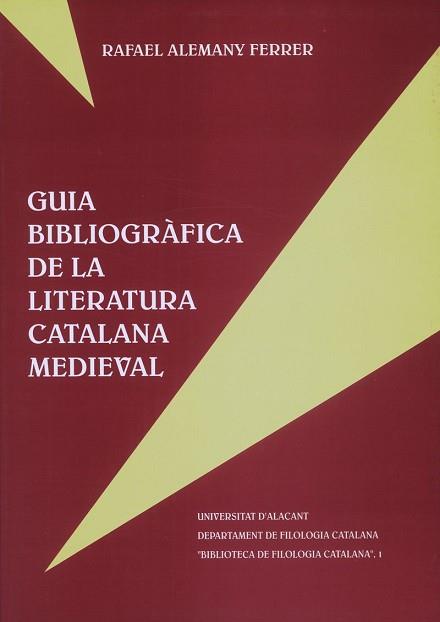 GUIA BIBLIOGRAFICA DE LA LITERATURA CATALANA MEDIE | 9788479082345 | ALEMANY FERRER, RAFAEL