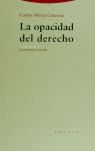 OPACIDAD DEL DERECHO, LA | 9788481642131 | CARCOVA, CARLOS MARIA