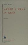 MATERIA Y FORMA EN POESIA | 9788424901370 | ALONSO, AMADO