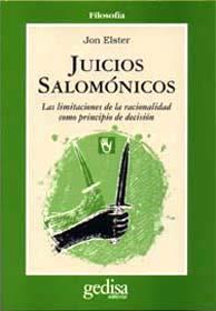 JUICIOS SALOMONICOS | 9788474324150 | ELSTER, JON