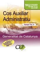 COS AUXILIAR ADMINISTRATIU GENERALITAT TEMARI II | 9788483686386